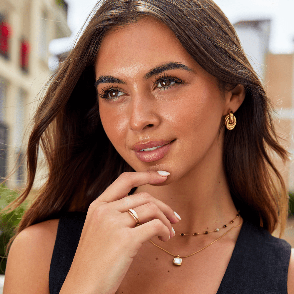 Anel Sahara de Ouro com Camadas